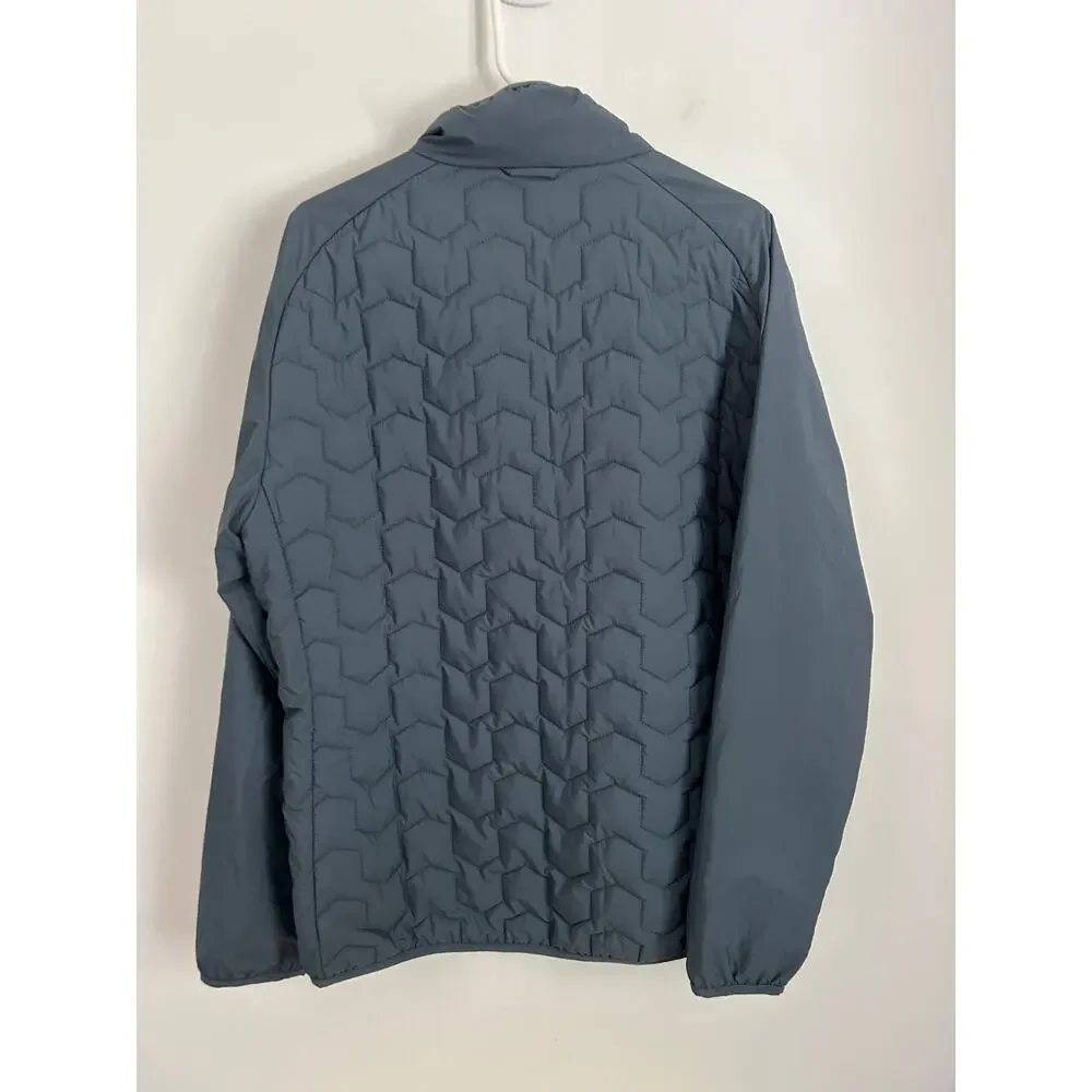 Jetty Men's Packable Insulated Jacket Gray Blue Full Zip Size Large